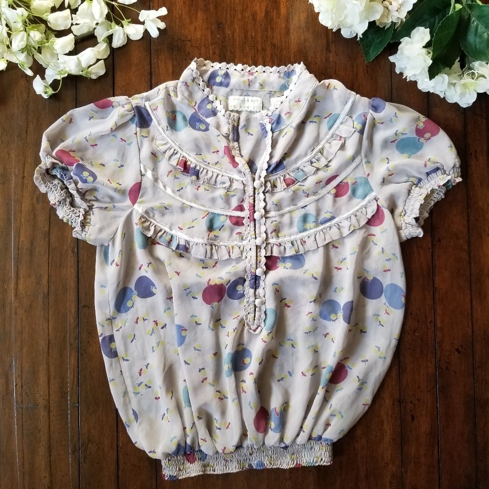 KIMCHI BLUE | Urban Outfitters Sheer Top Elastic M